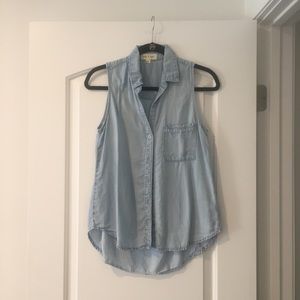Anthropologie Cloth & Stone chambray tank.
